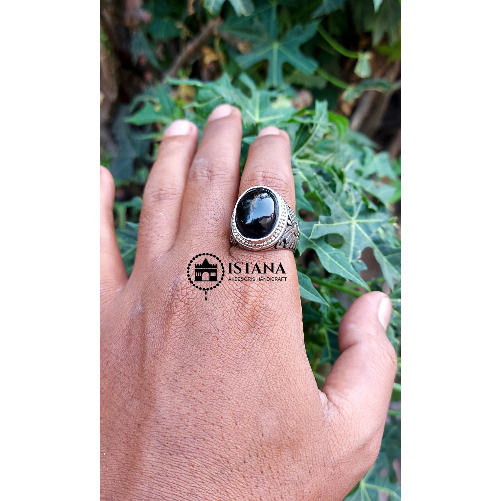 Cincin Fosil Getah Katilayu Batu Akik Asli Alami