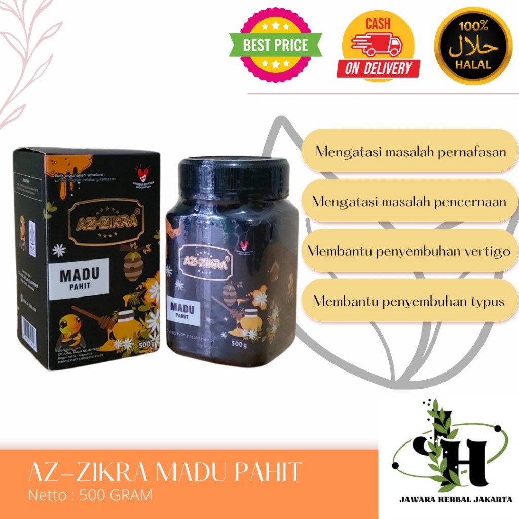 

Az-Zikra Madu Pahit | Azzikra Madu Hitam Pahit 500gr | Madu Az zikra Herbal Pahit Original Kemasan Terbaru