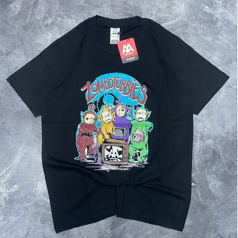 Kaos Distro Pria / Kaos Streetwear Cowok / Baju Kaos Original Alive Angel Tangan Pendek Zombie Creep