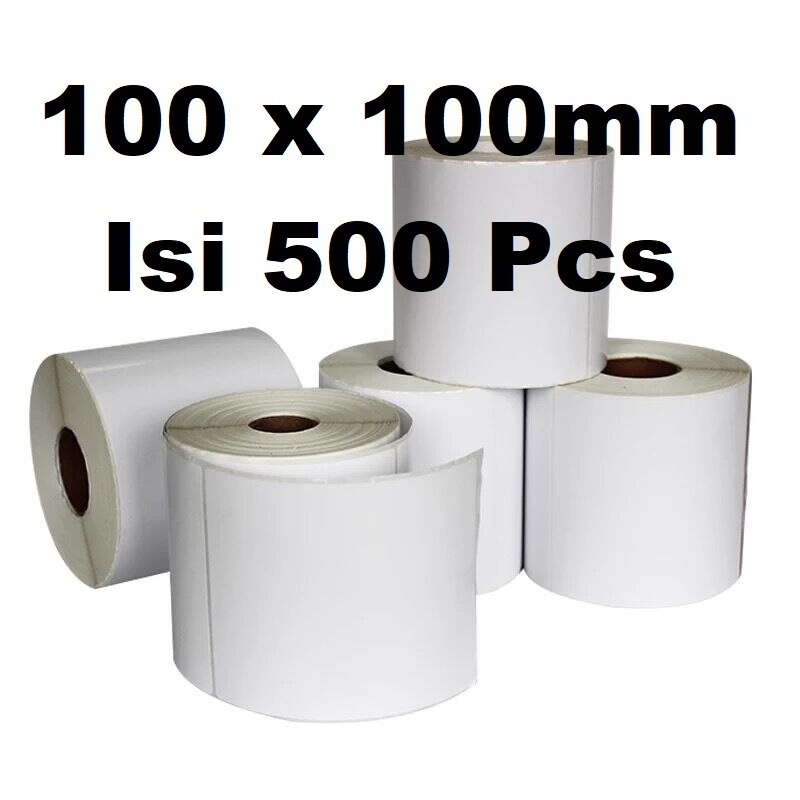 

Label Sticker Thermal 100 x 100 mm Isi 500 Pcs / Label Barcode