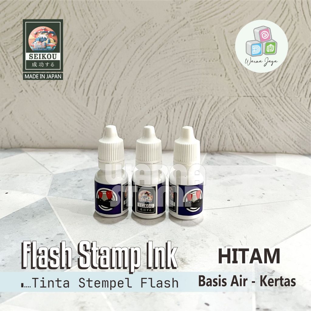 

TINTA STEMPEL FLASH IMPORT MERK SEIKOU 10 ML / TINTA STEMPEL FLASH REFILL WARNA HITAM / PEMAKAIAN DI ATAS KERTAS SAJA