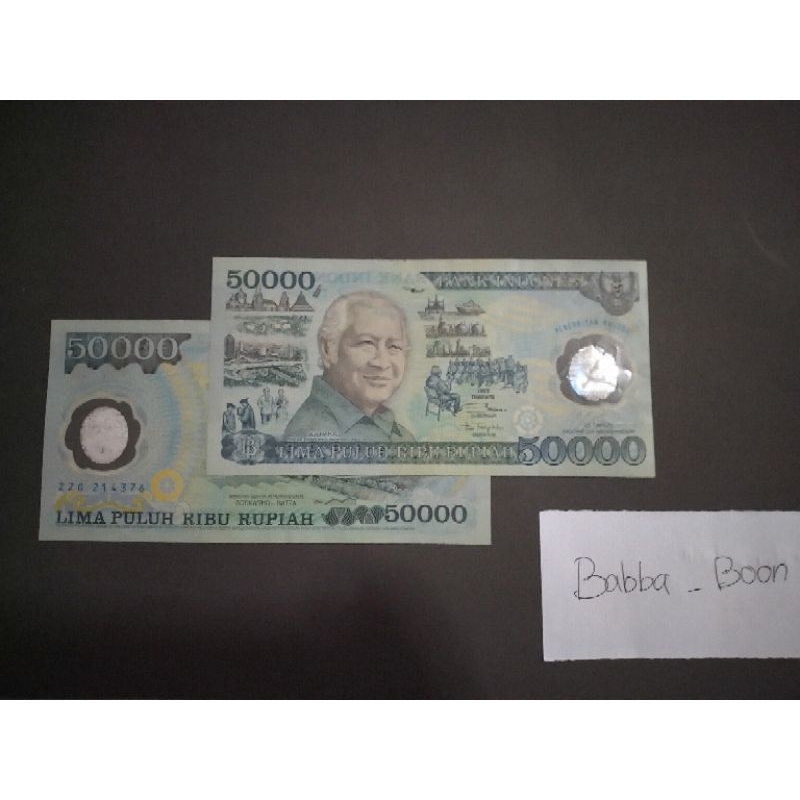 uang kuno 50000 polymer soeharto beredar