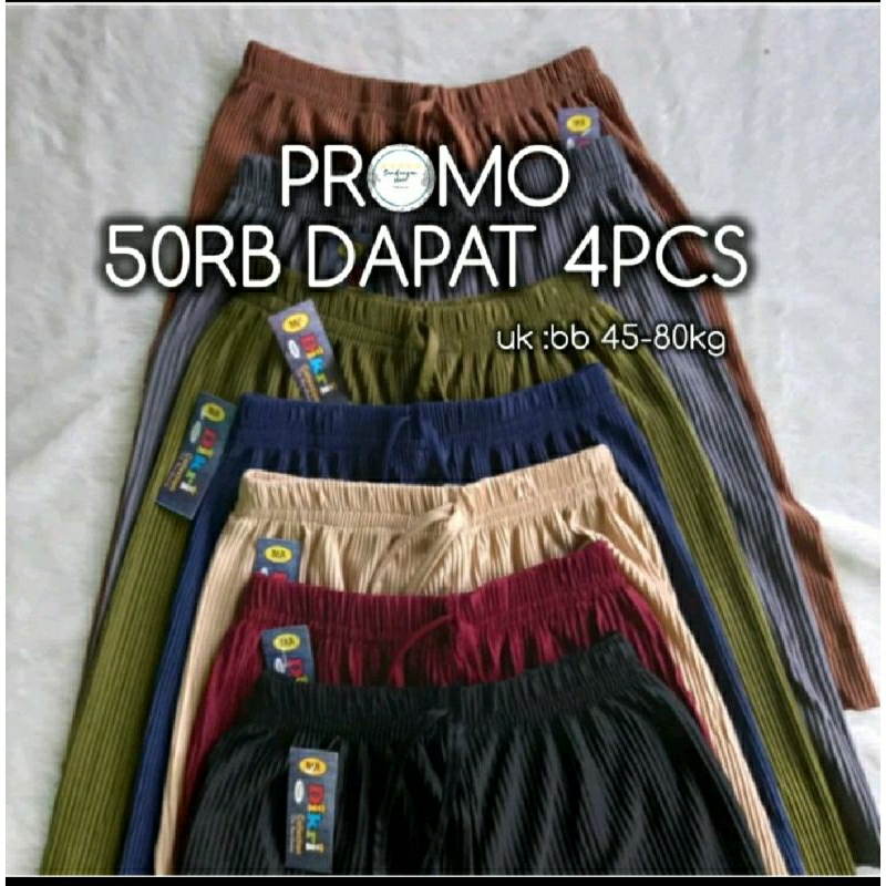 celana kulot lidi 7/8 celana wanita celana kekinian, celana santai