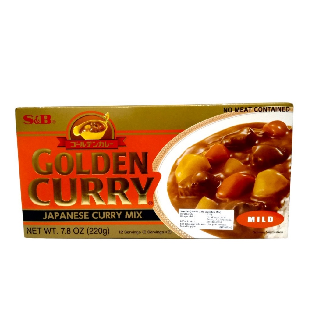 Bumbu japanese golden curry kari block blok jepang halal paste mild orange 220 gram 220gram (Pack)