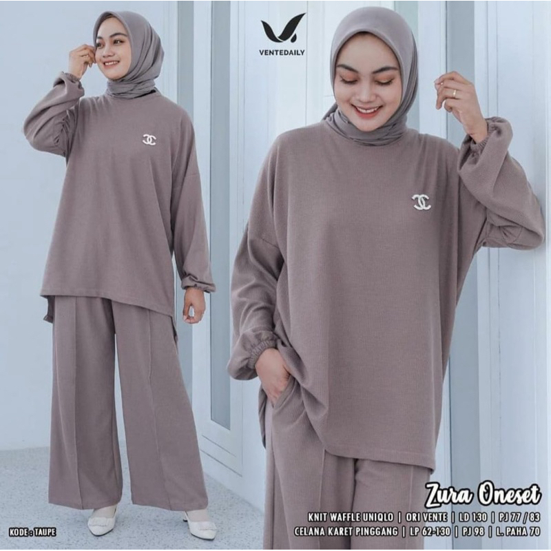 Termurah one set wanita wafle uniqlo setelan jumbo panjang wanita