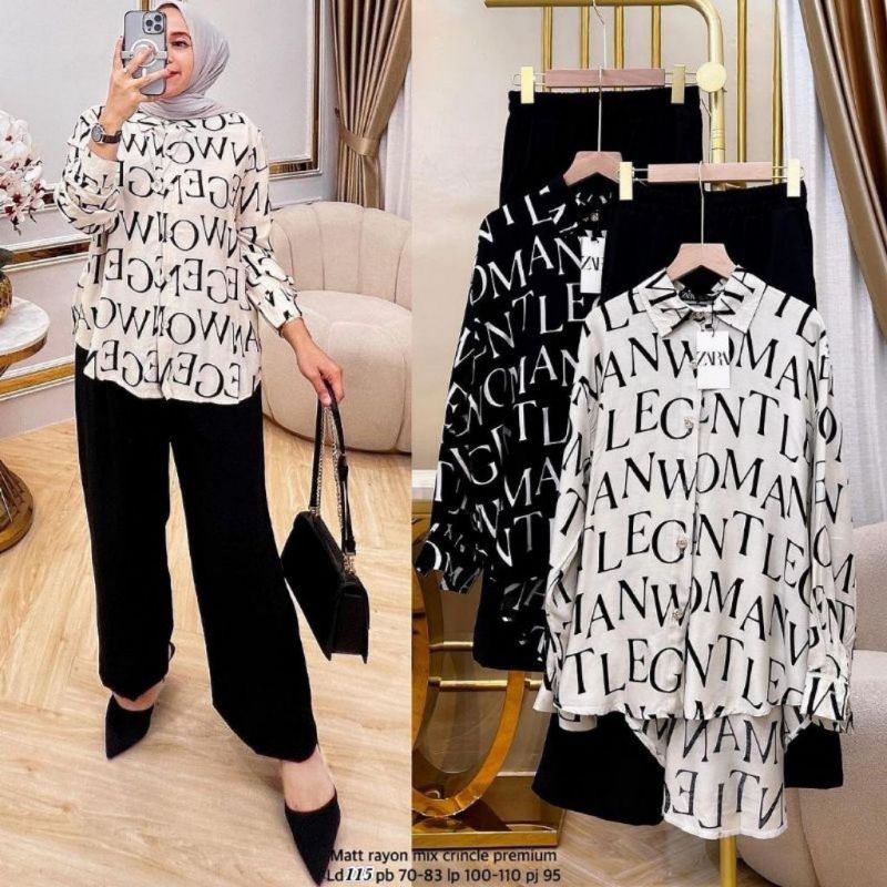 NEW ONE SET RAYON MIX CRINKLE PREMIUM LD 115 // ONE SET MOTIF BAHAN RAYON MIX CRINKLE // ONE SET Z*R