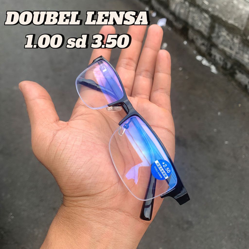 KACAMATA BACA DAN JALAN/ KACA MATA BACA PLUS DOUBLE FOKUS BISA BACA DAN BUAT JALAN/ KACAMATA RABUN U