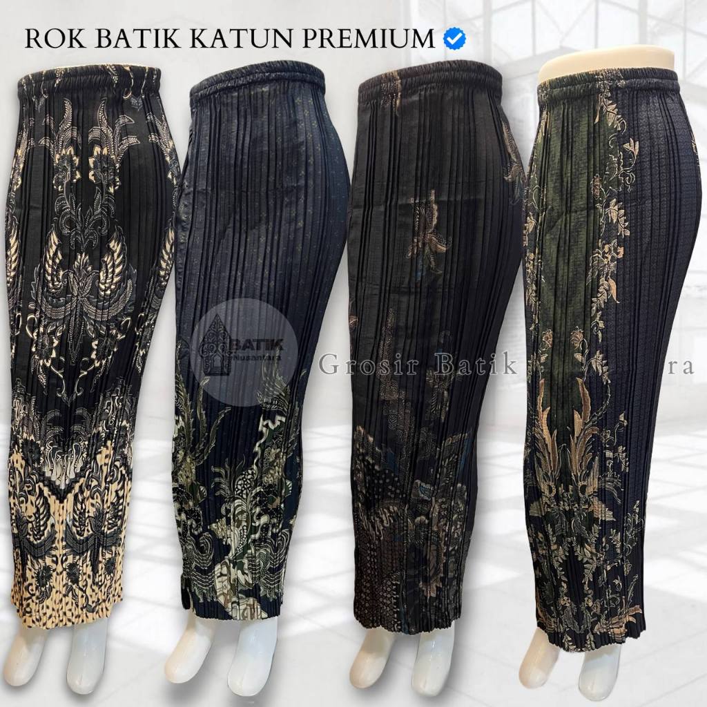 BATIK NST - ROK BATIK PLISKET PREMIUM SIZE JUMBO XXXL BAWAHAN KEBAYA - ROK BATIK SPAN SETELAN KEBAYA