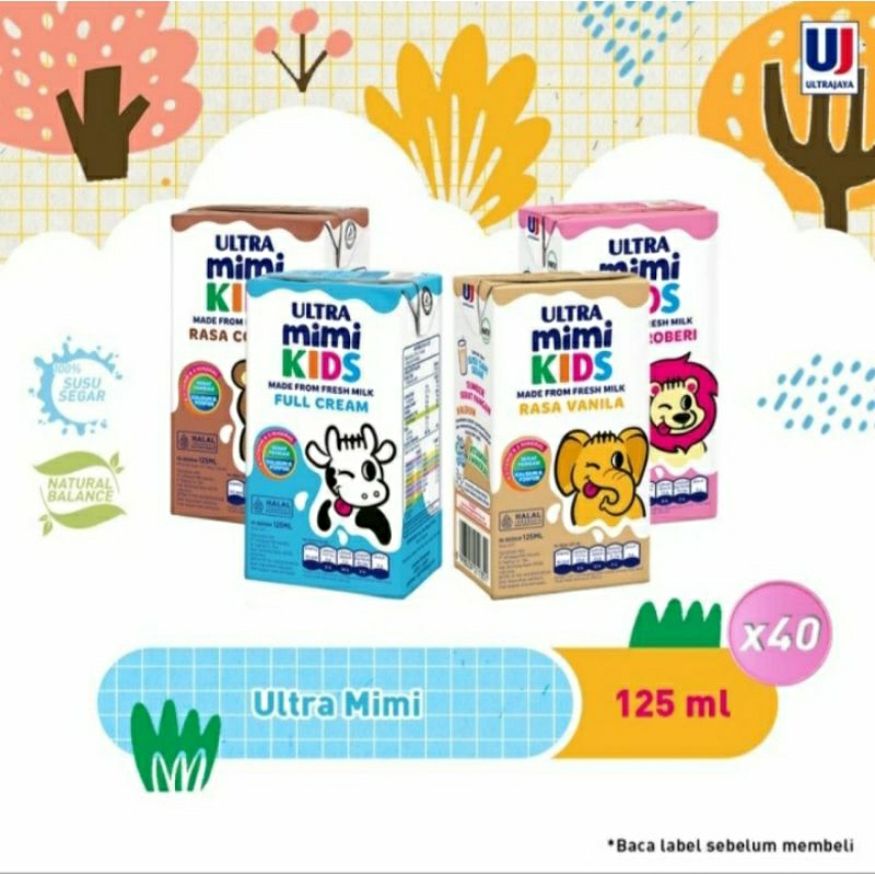 

Instan (GOSEND/SHP EXPRESS) Susu UHT Ultra Mimi Kids 125ml isi 40