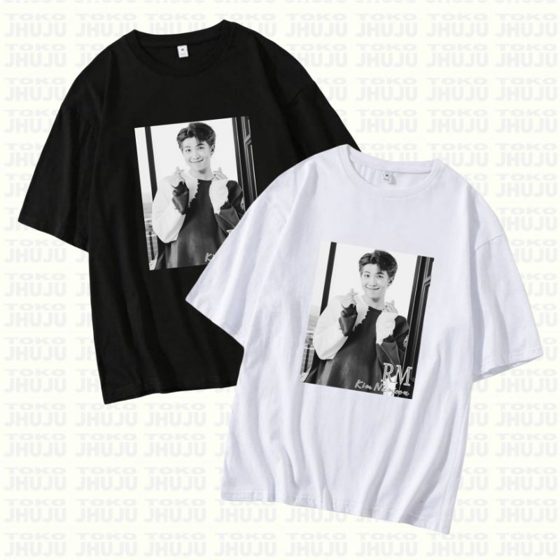 Kaos Katun Sablon RM Bangtan Kim Namjoon Foto BW