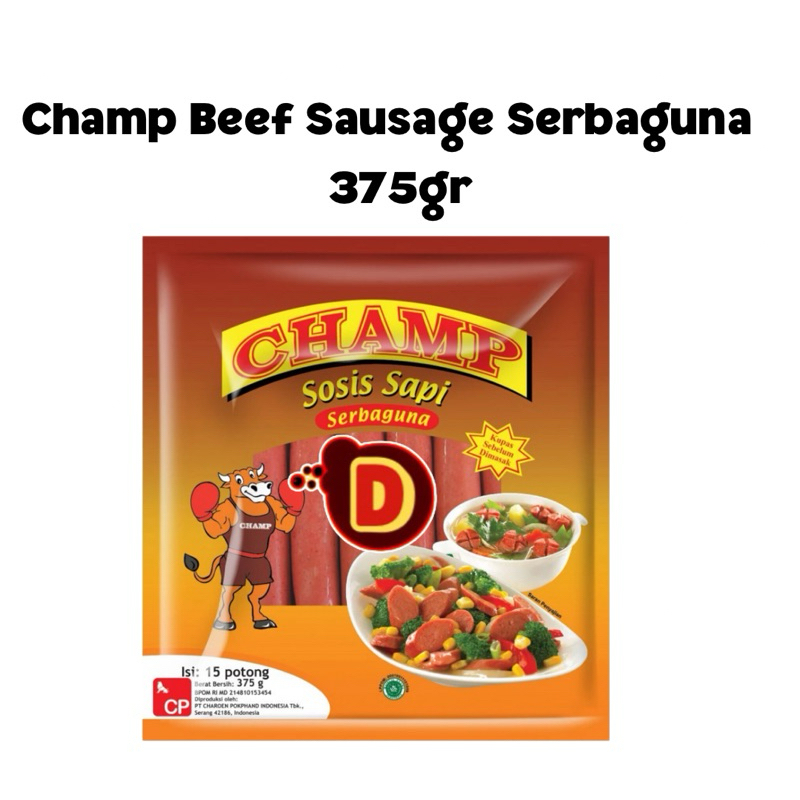 

Sosis Champ Beef Sausages Serbaguna 375gr | sosis | sosis sapi