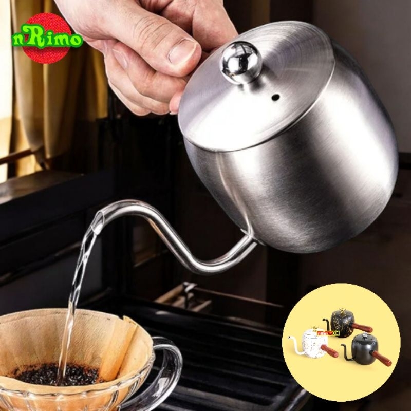 Teko Kopi Leher Angsa Stainless Steel Gooseneck Kettle Ketel Vintage