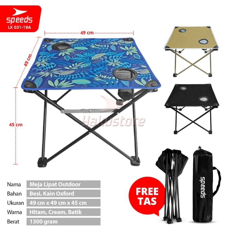 meja lipat outdoor folding table meja SPEEDS