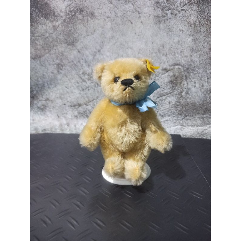 Steiff Original Teddy Blonde Plush Animal 1980's Mini Mohair