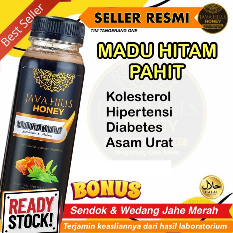 JAVA HILLS HONEY madu hitam pahit java hills honey ukuran 320 gram / madu herbal spesialis diabetes 