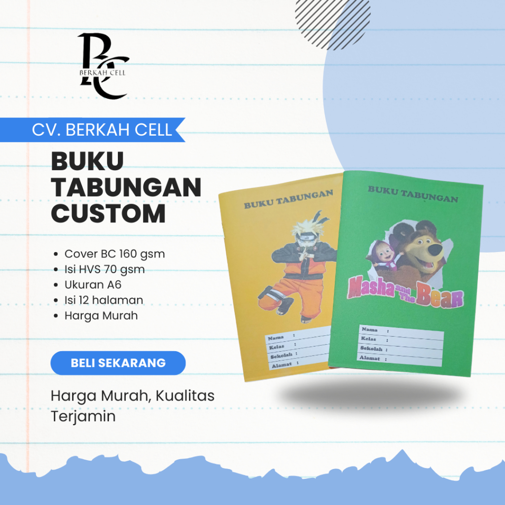 

BUKU TABUNGAN SEKOLAH SAMPUL CUSTOM