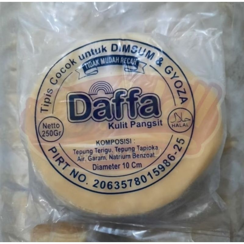 

[GROSIR] DAFFA 8CM Kulit Pangsit Dimsum/Gyoza Putih 250gr