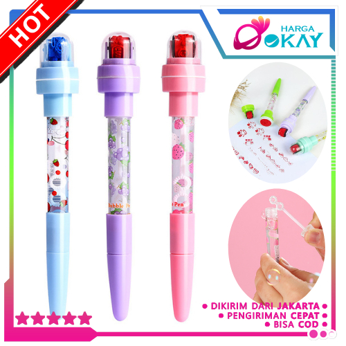 

HO Pena Gel Gelembung Bubble Light 5 in 1 Segel Rol Cahaya Segel Anak-Anak Bolpoint Kreatif Ajaib Pulpen Multi Fungsi Roller Seal Anak Sihir Kreatif Pulpen Pena Hadiah Sekolah