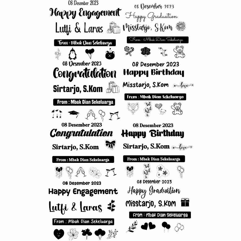 

Stiker Buket Transparan Tinggal Tempel Mudah