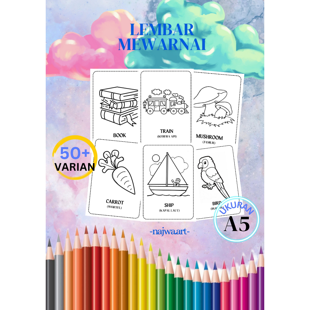 

KERTAS MEWARNAI PEMBELAJARAN ANAK A5 10 psc