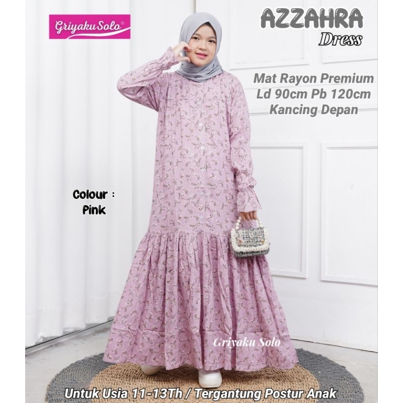 Baju Gamis Midi Dress Fashion Muslim Anak Remaja Tanggung Perempuan Premium Terbaru Kekinian
