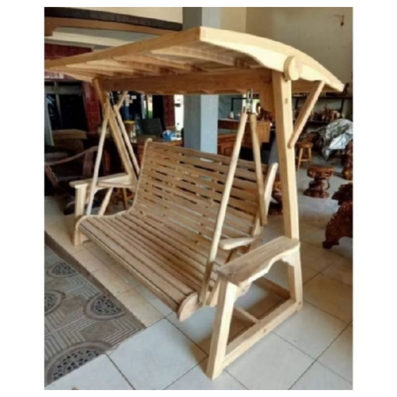 AYUNAN BECAK KAYU JATI