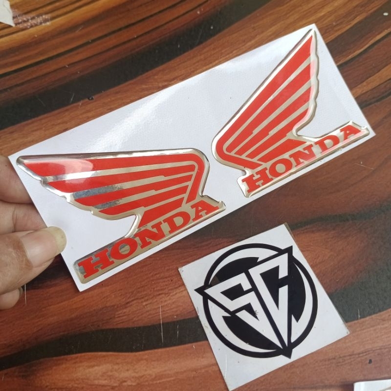 STIKER TIMBUL EMBLEM HONDA SAYAP