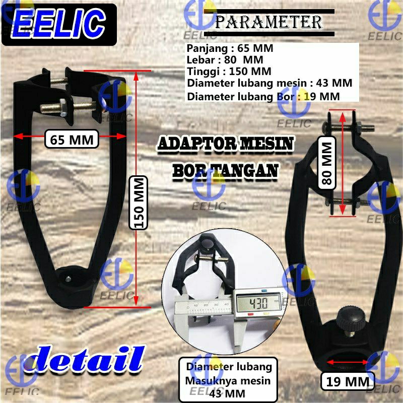 EELIC DMB-BRACKETMIX dudukan mesin bor tangan bobok kayu adaptor