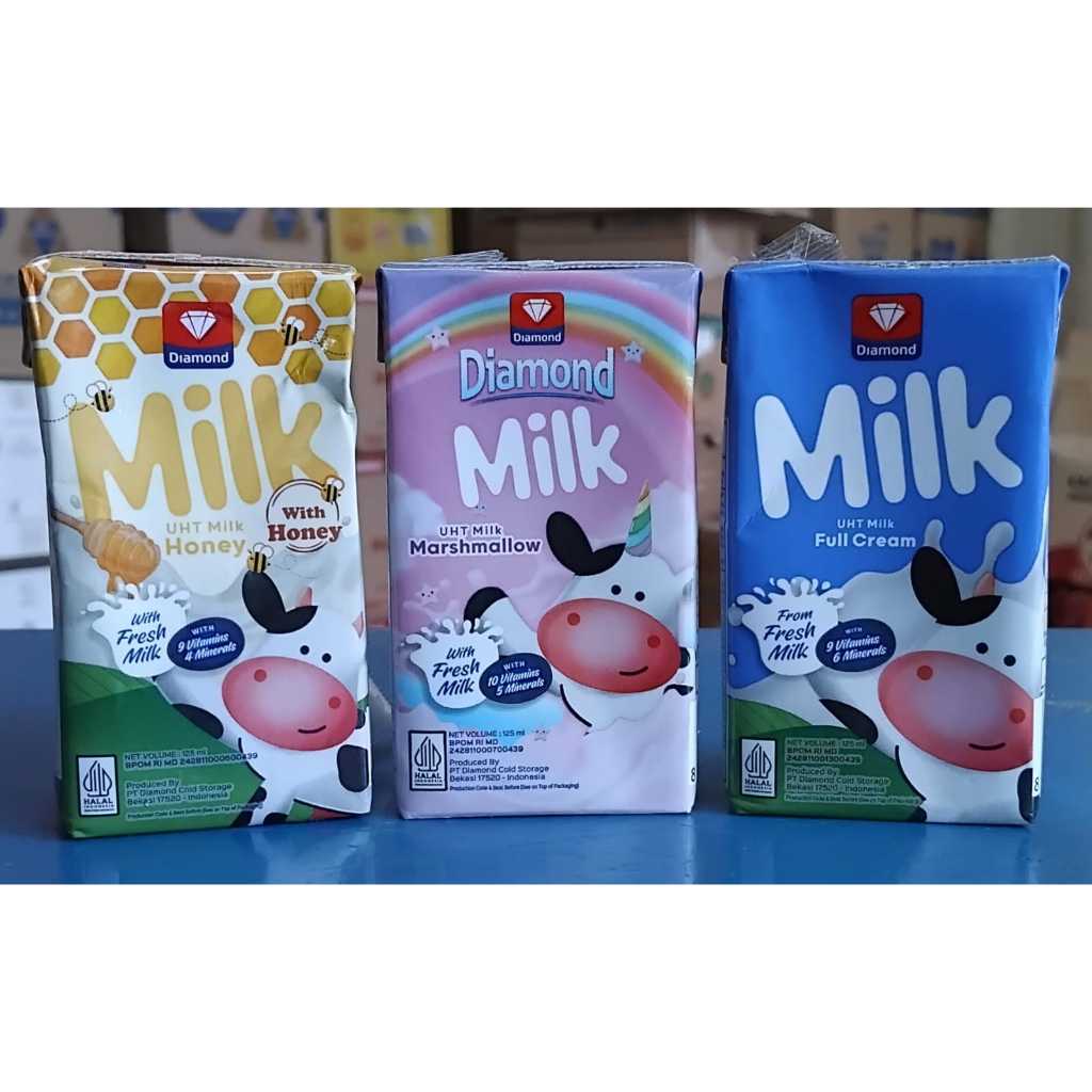

Diamond Milk UHT varian rasa 125 ml
