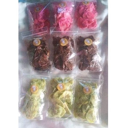 

Keripik pisang lumer varian rasa paket hemat isi 9 pouch