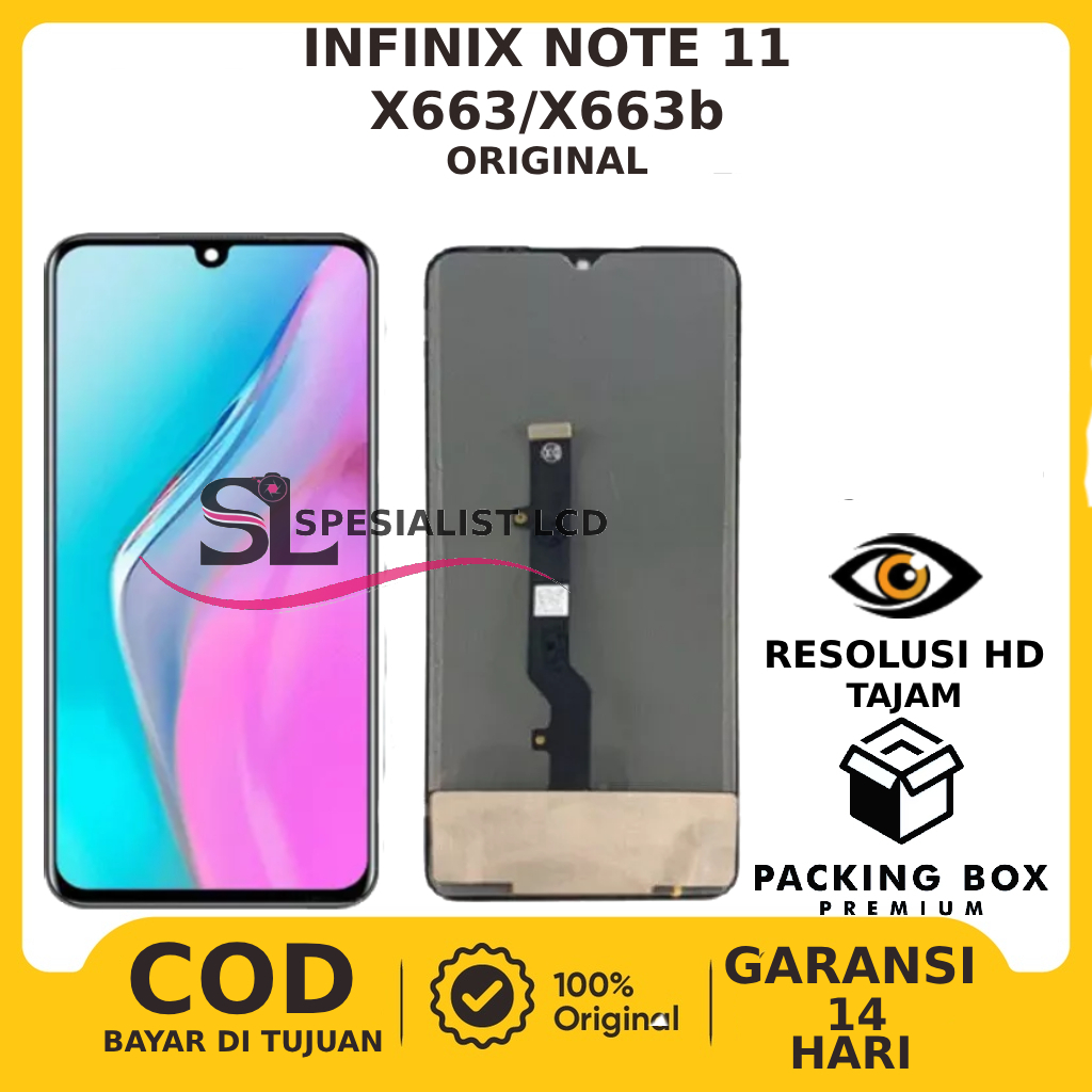 LCD INFINIX NOTE 11 X663/X663B ORIGINAL FULLSET TAOUCHSCREEN GARANSI