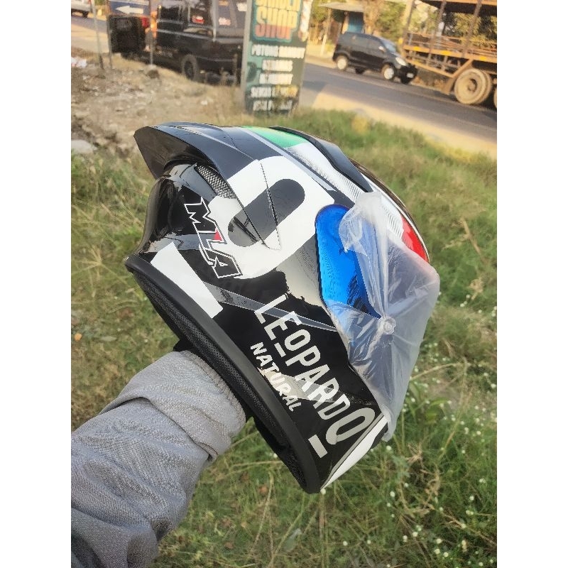 helm MLA leopard FULL FACE tidak kyt
