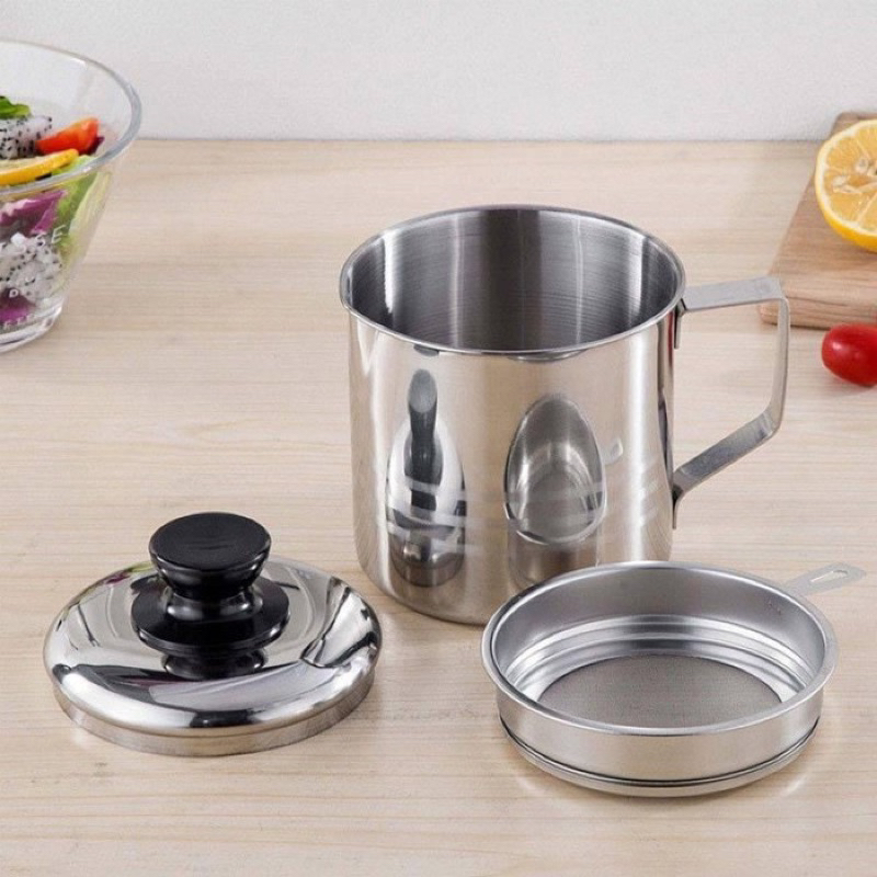 Saringan Minyak Goreng Oil Pot Warna Wadah Tempat dan Penyaring Minyak Goreng 1300ML