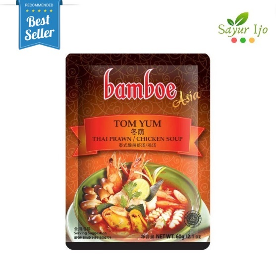 

Bamboe Asia Bumbu Tom Yum 60 Gram / Pack Thai Prawn / Chicken Soup Rempah Kuah Tomyum Rempah Masak Sop Instant