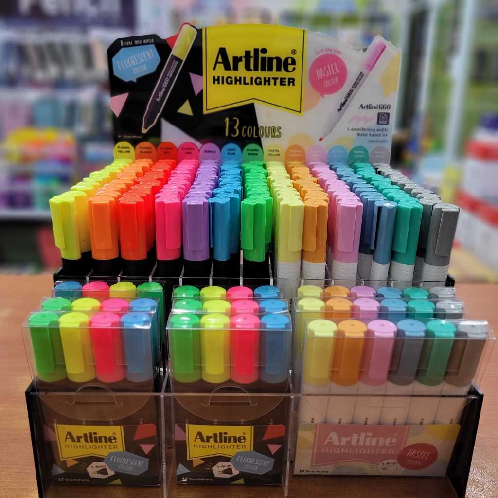 

Highlighter Artline EK-660 Penanda Tulisan Warna Pastel & Fluorescent