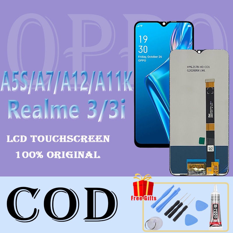 [ORIGINAL 100%] LCD OPPO A5S CPH1909 A7 A12 A11K 2020 R3 3i FULLSET TOUCHSCREEN BISA GROSIR
