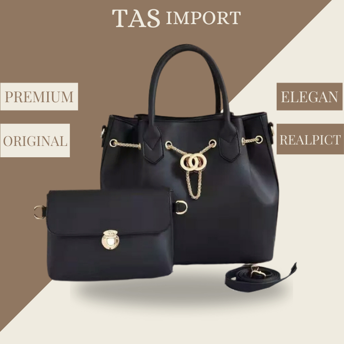 GF3141 tas Handbag Wanita Import Premium Slingbag 2 in 1 pouch model terbaru kekinian stylish brande