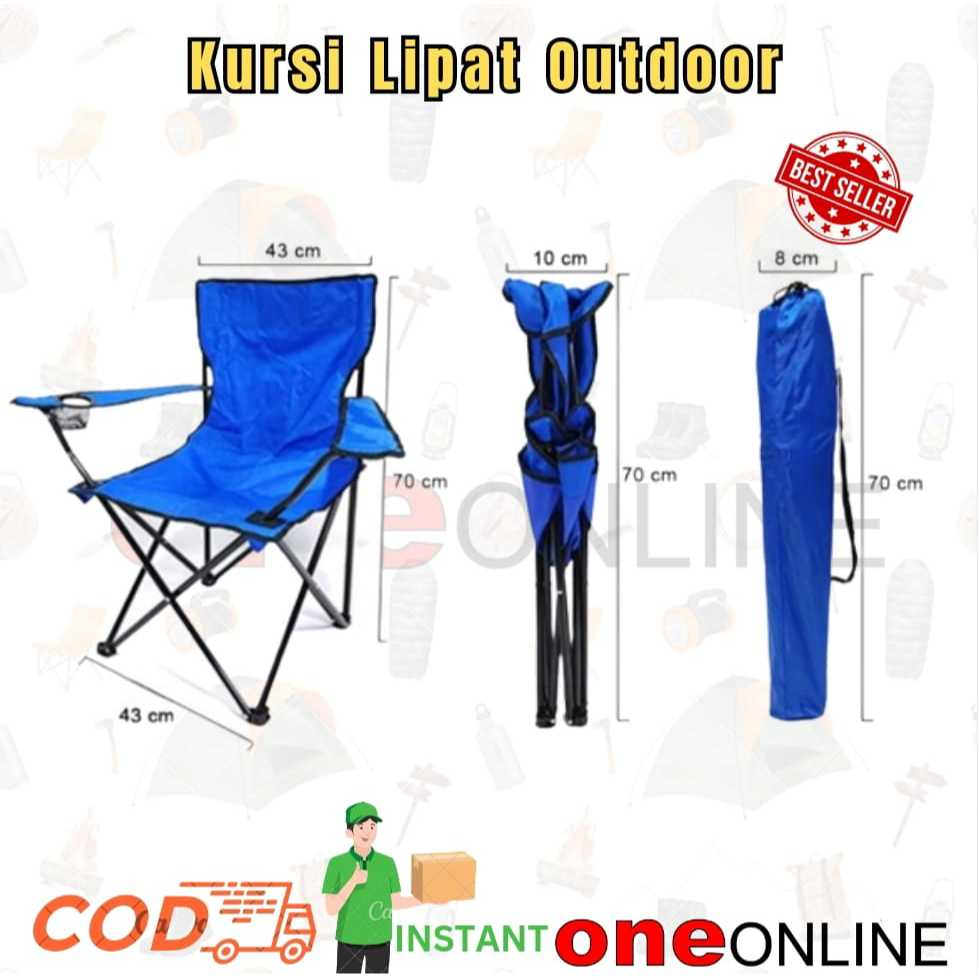 kursi lipat panjang / kursi lipat / portable / outdoor / kursi santai / kursi taman / kursi mancing