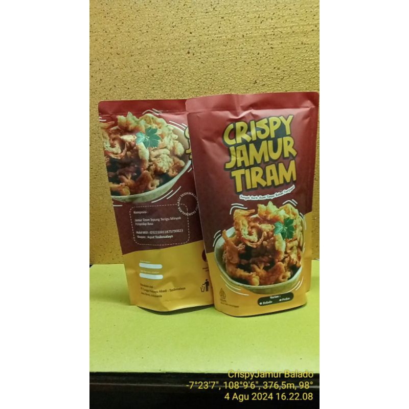 

CRISPY JAMUR TIRAM.VARIAN RASA BALADO DAUNJERUK NIPIS