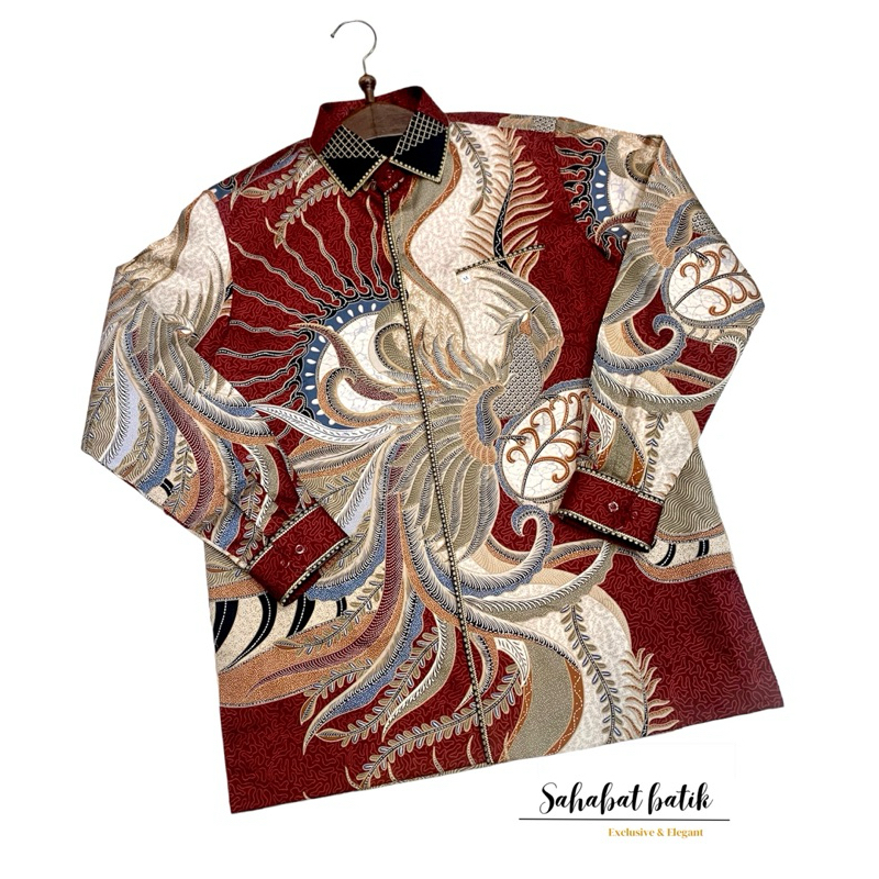 kemeja batik bahan katun silk halus premium semi sutra jahitan smock exclusive