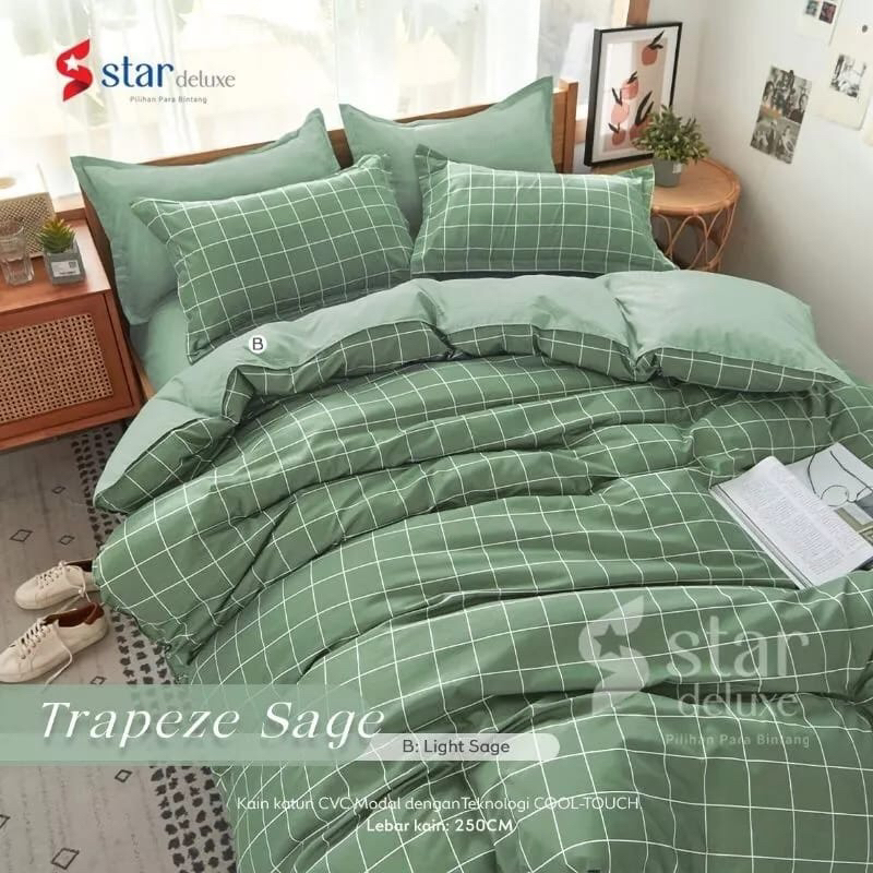 Sprei Katun Lokal CVC by Star Motif kotak kotak