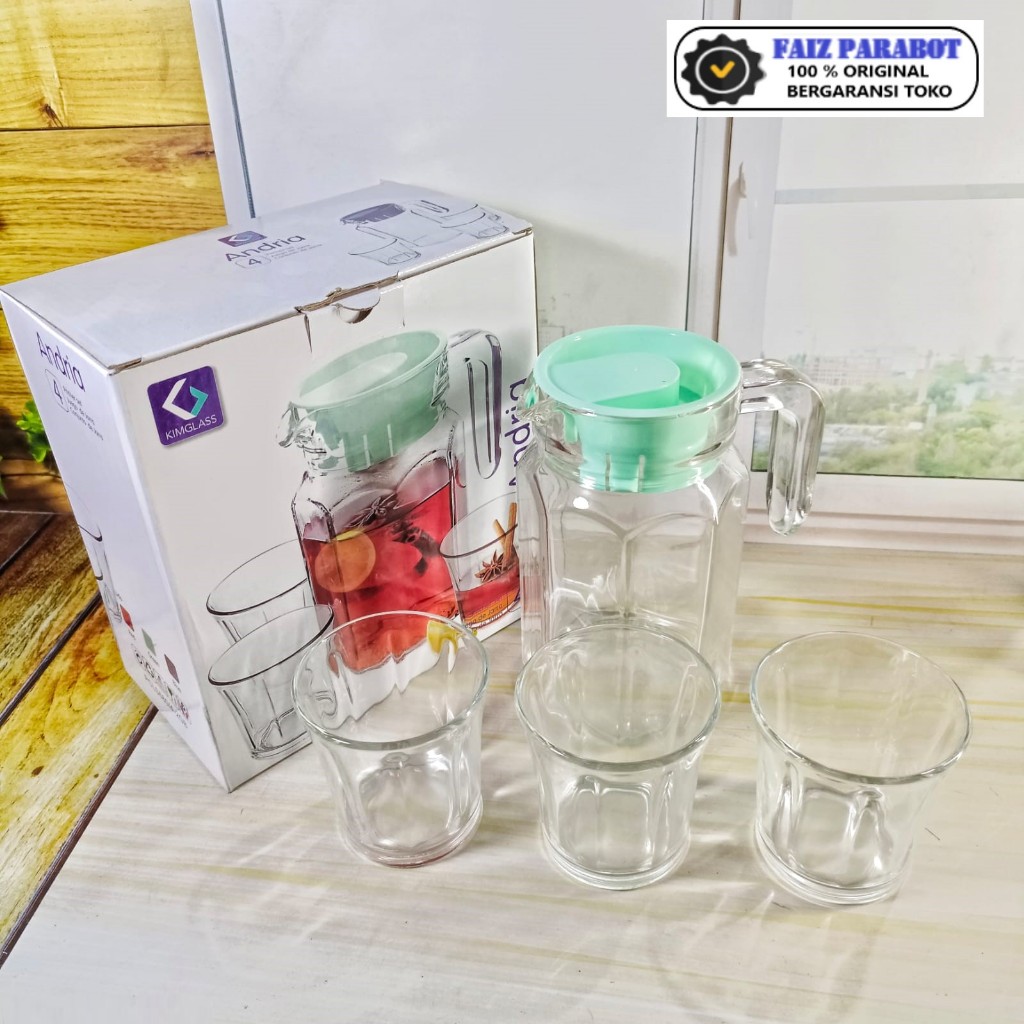 Teko Kimglass Andria /Teko Set Teko 1 Gelas 3