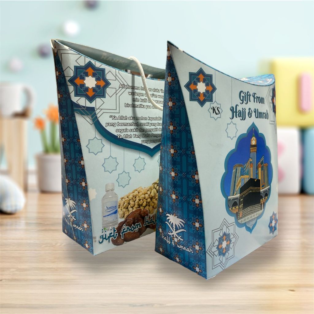 

RB Dus Tali Oleh Oleh Haji I Box Kabah Motif Baru 1 pak isi 50 pcs I tenteng dus tali goodie bag
