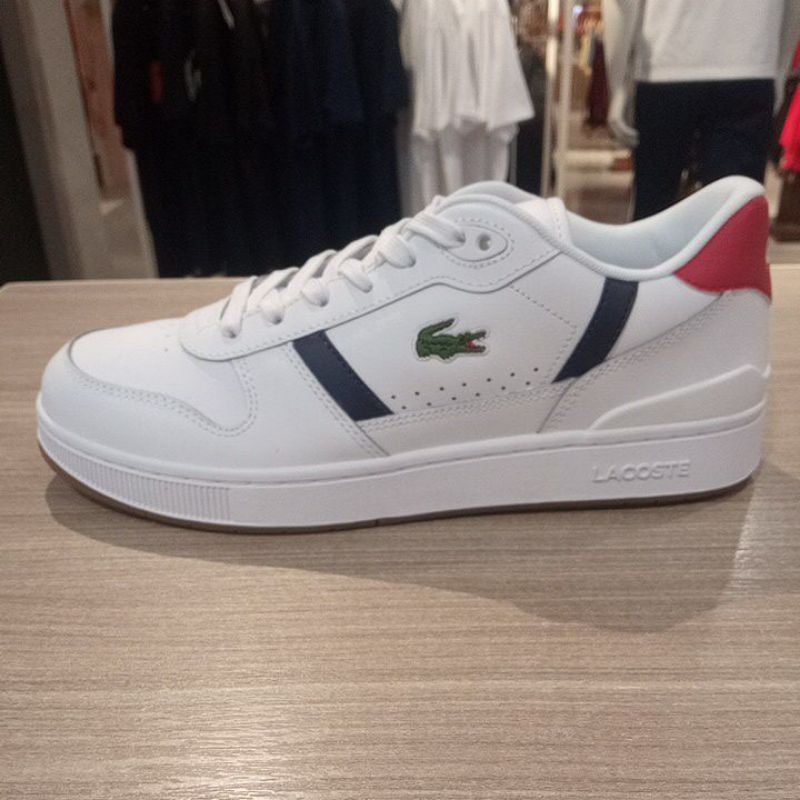 Mens Lacoste Sepatu Lacoste Original T-Clip White