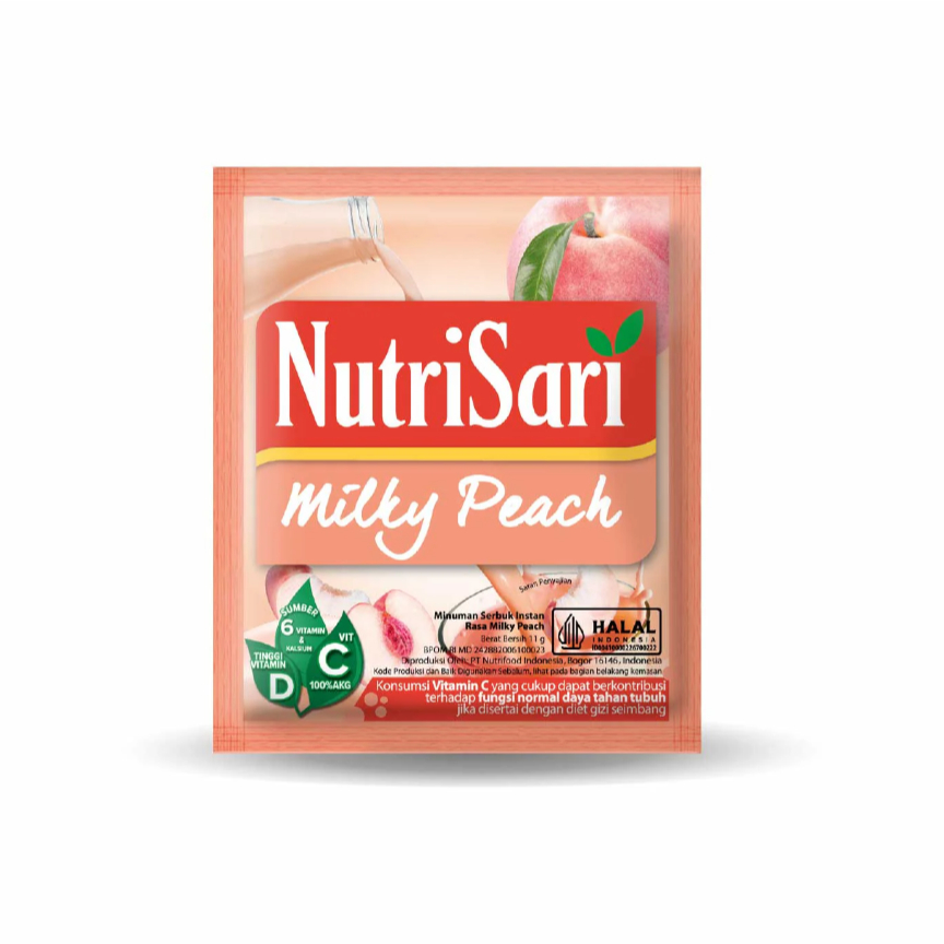 

Nutrisari Milky Peach Sachet 11gram