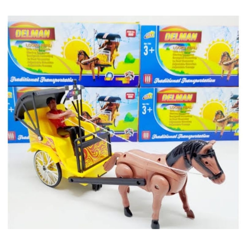 Mainan Anak Kuda Delman 888/Mainan Kuda Tranformasi Baterai