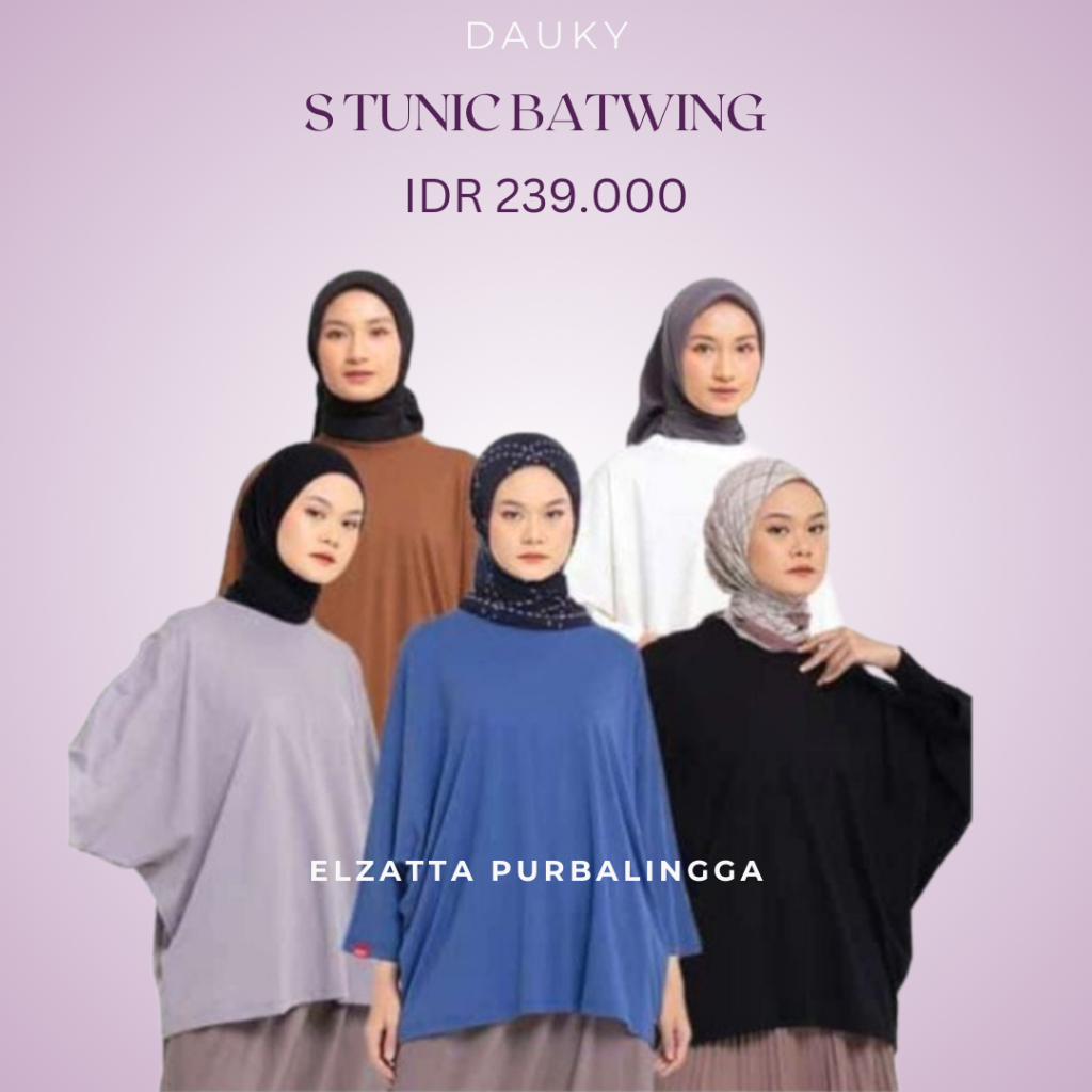 Dauky S Tunik Batwing Tunik Wanita Bahan Katun Combed Nyaman Dipakai by Dauky