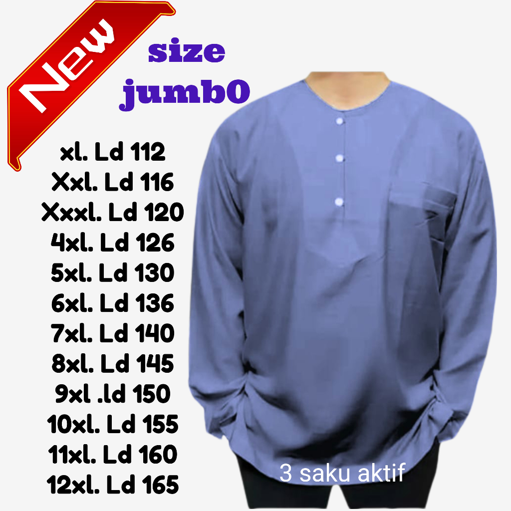 KOKO TANPA KERAH   BIG SIZE S/12XL