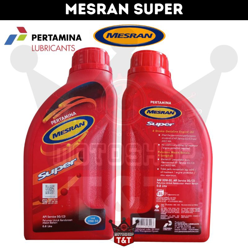 Oli Motor PERTAMINA MESRAN SUPER Bebek Matic Metik Racing