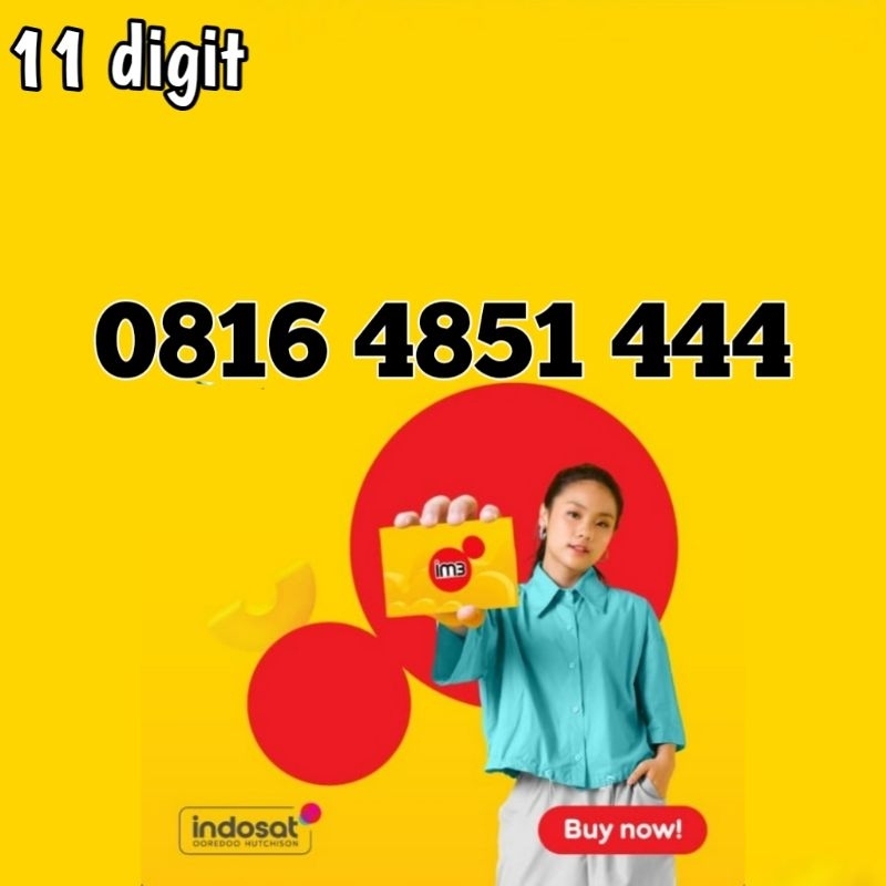 Nomor cantik Indosat IM3 816 4851 444